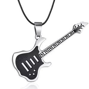 Leather Chain Guitar Necklace
